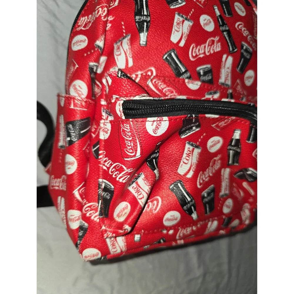 Coca cola brand coke bottle coke can print mini backpack purse bookbag!